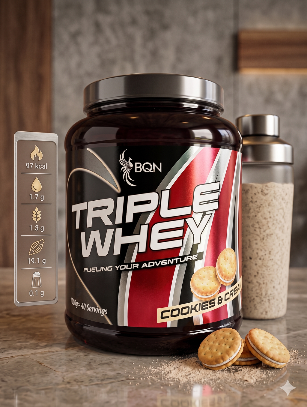 BQN TRIPLE WHEY – Fursecuri și Cremă