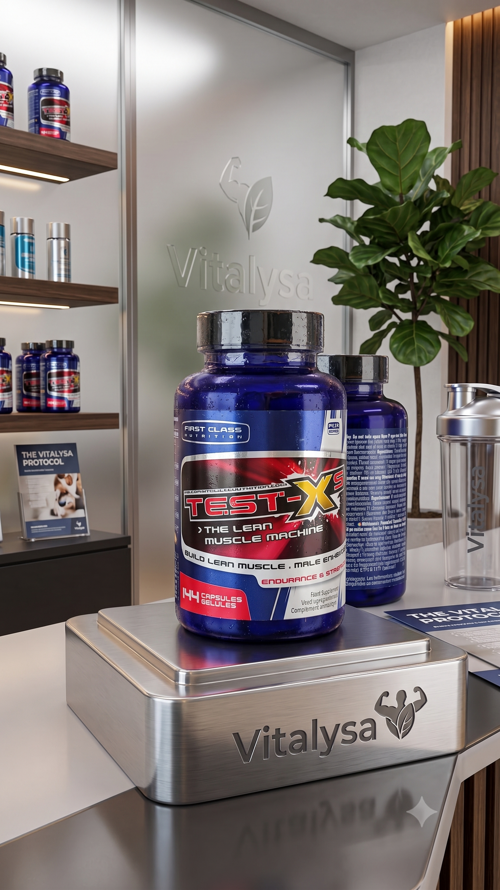 Supliment Alimentar First Class Nutrition TEST-X, 144 Capsule – The Lean Muscle Machine (Testosteron, Masă Musculară, Anduranță și Forță)